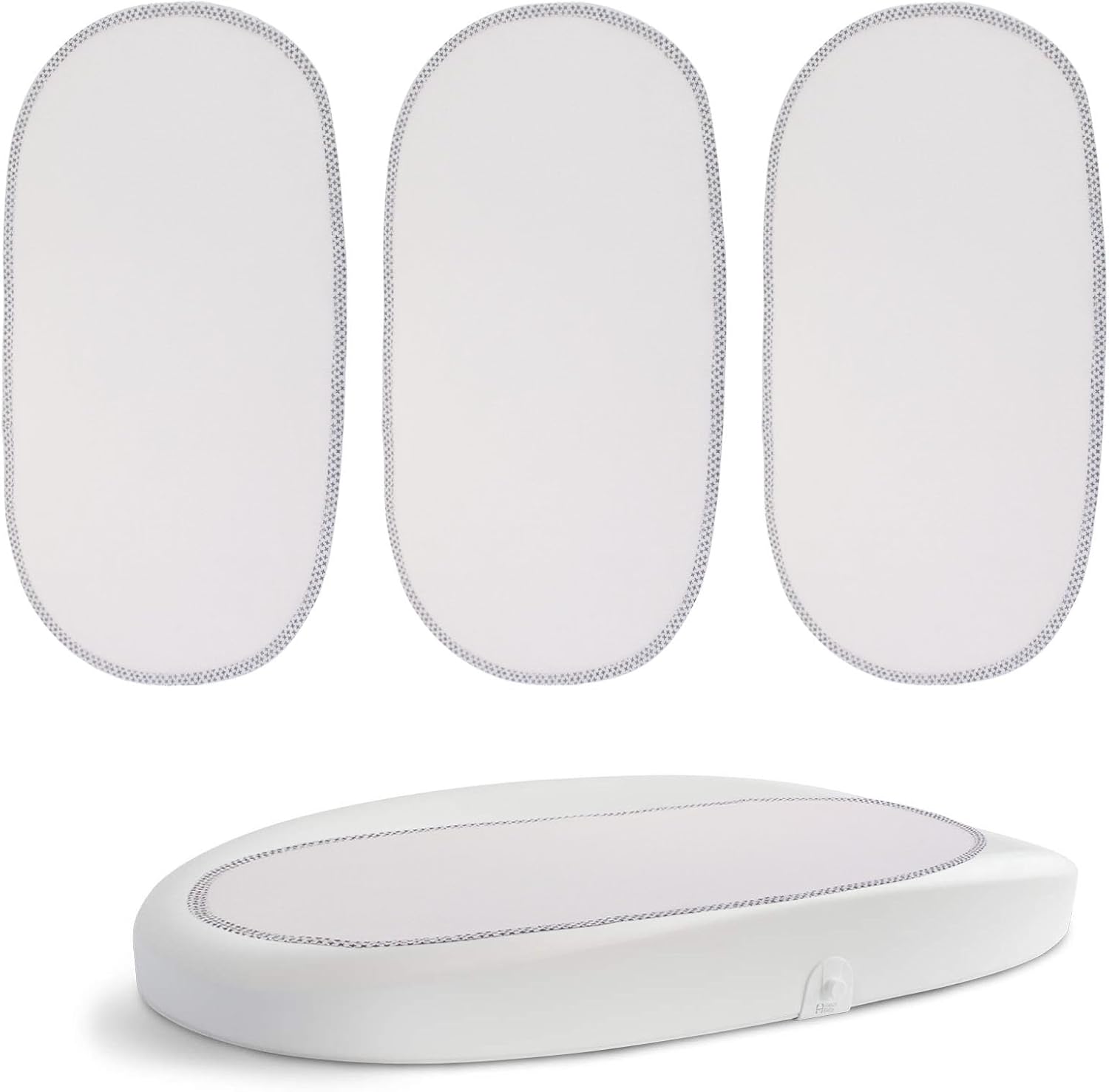 Runhike 3 Pack Reusable Changing Pad Liner front view for baby nursery