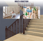 Safety netting covering balcony railing gap