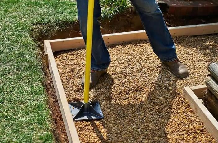 Generic pea gravel bag used for garden pathway landscaping