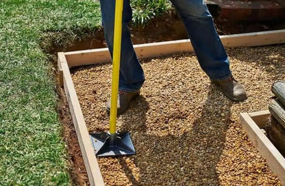 Generic pea gravel bag used for garden pathway landscaping