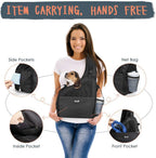 Side view of Lukovee dog sling with water bottle pocket