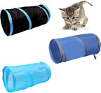 iCAGY Cat Tunnel for Indoor Cats Interactive, Rabbit Tunnel Toys, Pet Toys Play Tunnels for Cats Kittens Rabbits Puppies Crinkle Pop Up Sky Blue 20" - Image 13