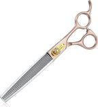 JASON Professional Dog Grooming Scissors - 7 Inch Curved Shear Japanese 440C Stainless Steel Dog Scissors with Diamond Screw, Rosegold, Sharp - Image 11