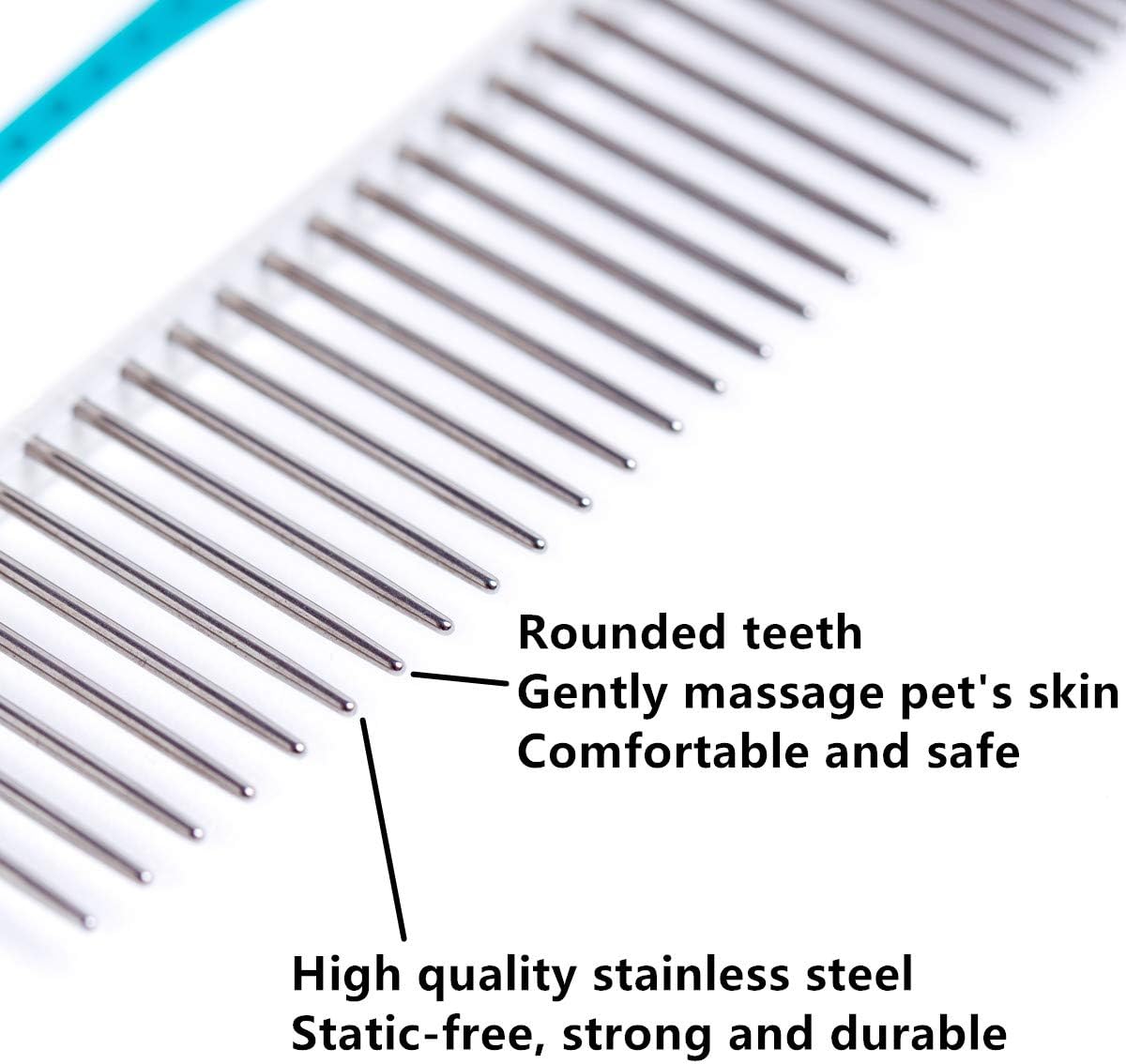 Piepea pet comb removing knots and mats from thick dog fur safely