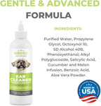 Mighty Petz Dog Ear Cleaner lifestyle image with dog