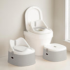 Minimiss 3-in-1 toddler potty training toilet front view gray