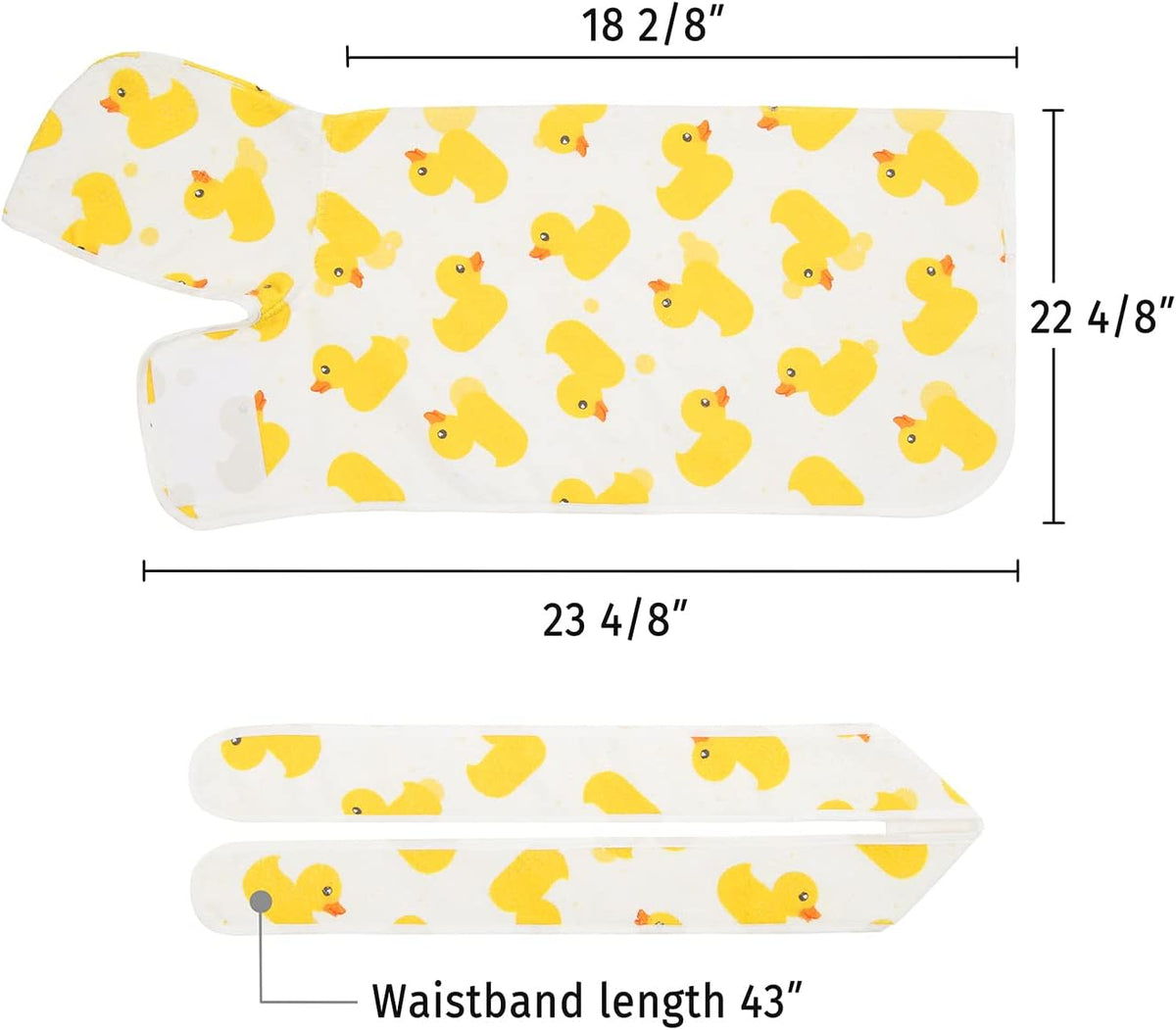 HDE puppy towel wrap showing adjustable waist belt