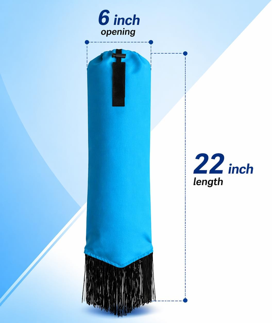 Generic brand horse tail protection bags applied cleanly on a braided horse tail.