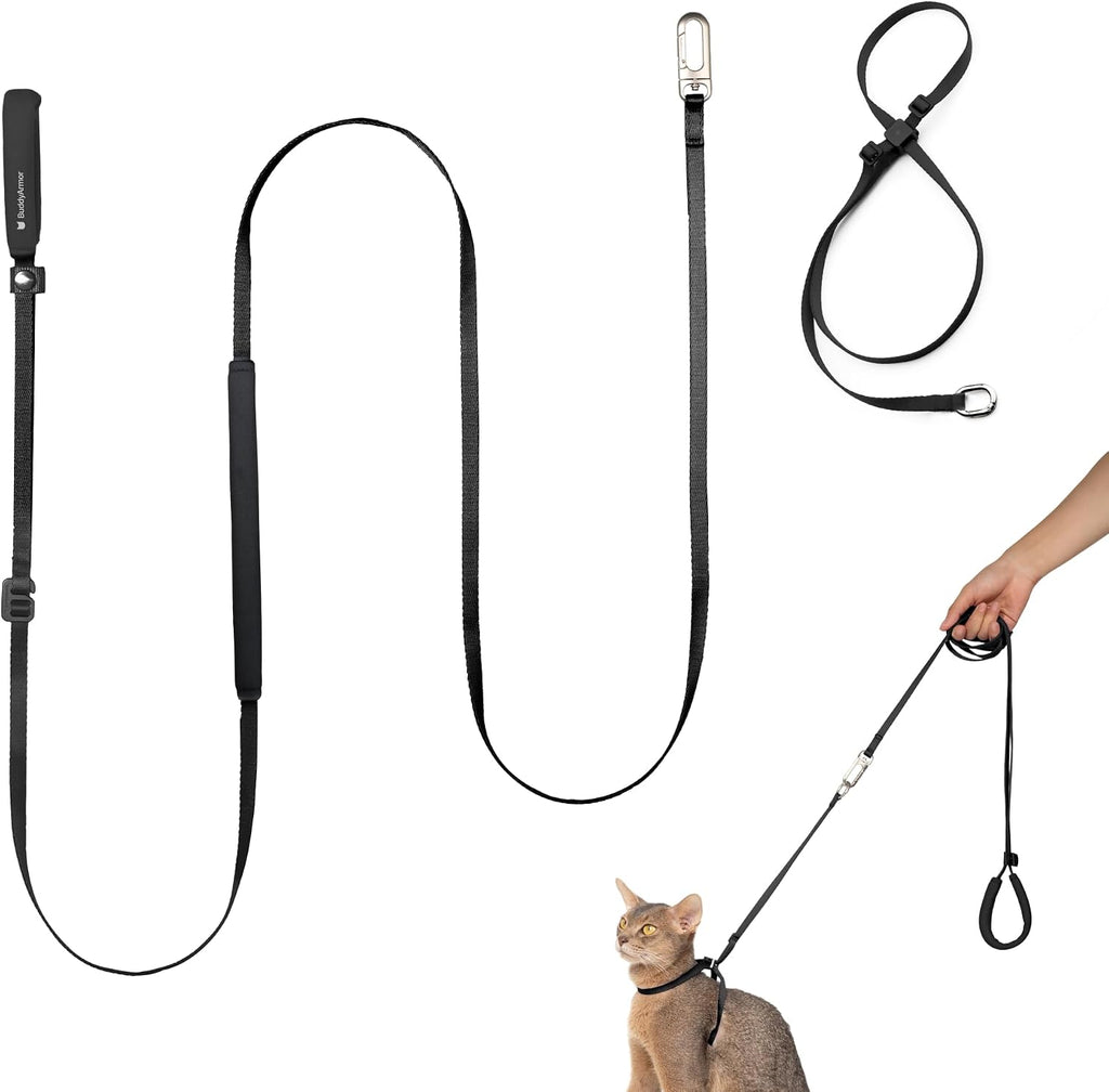 Cat Harness and Leash Set, Escape Proof Cat Harness Lightweight Leash with Padded Handle, Adjustable Leash Harness for Kitten>4lbs Small Large Cats Walking Training (Blush Pink, S) - Image 12
