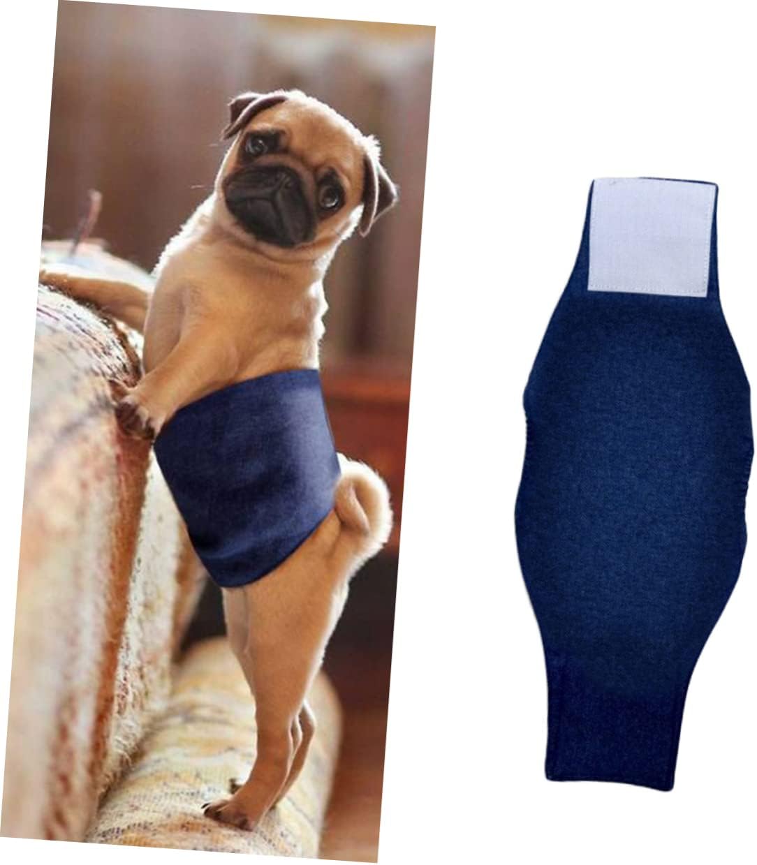 Garneck adjustable dog underwear size small navy blue color