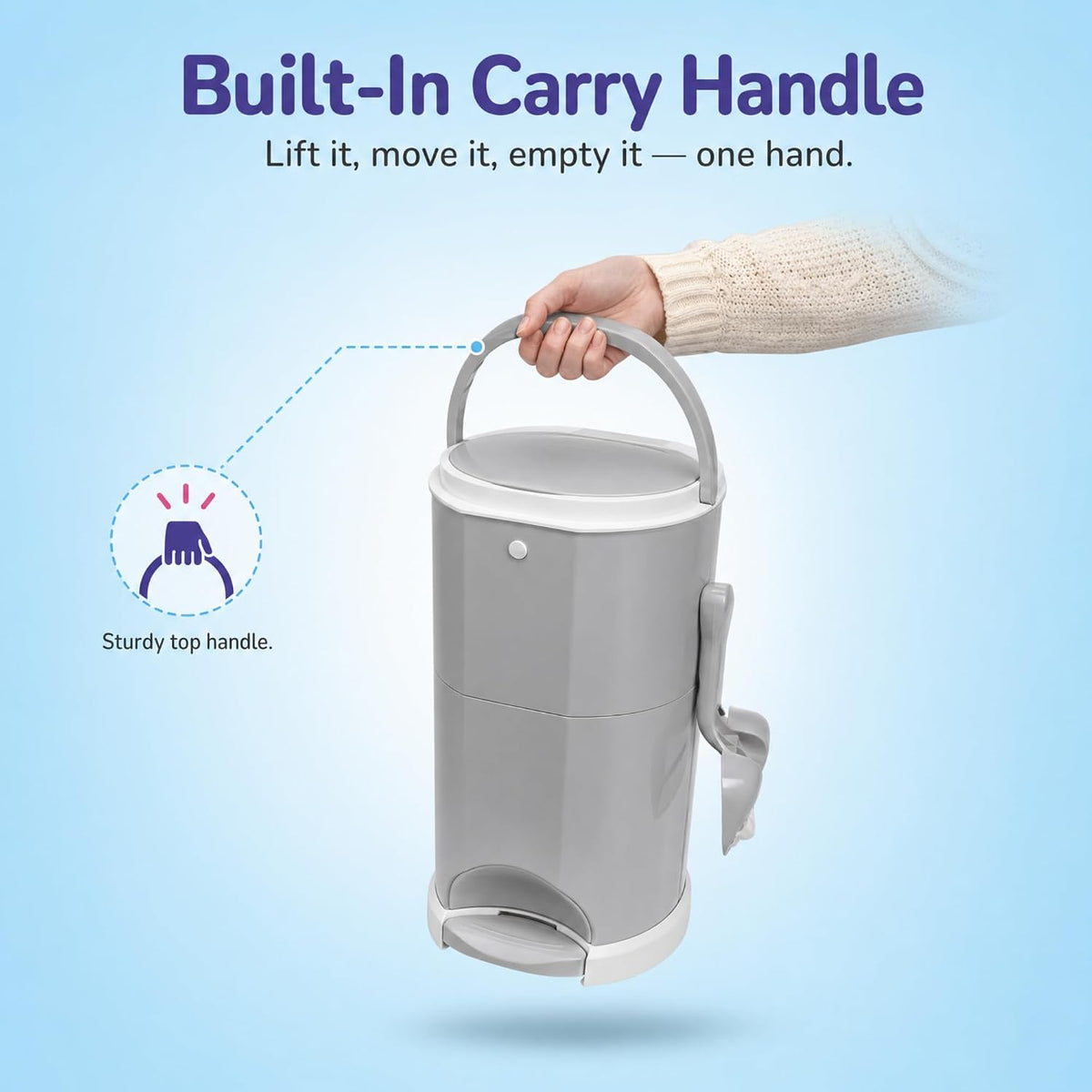 ABS resin cat waste disposal bin with magnetic scoop