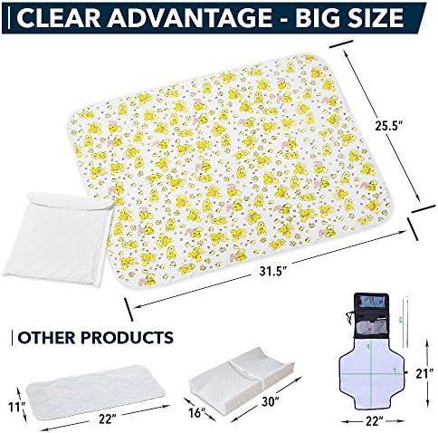 Top view of Baby Loovi waterproof changing mat on a surface