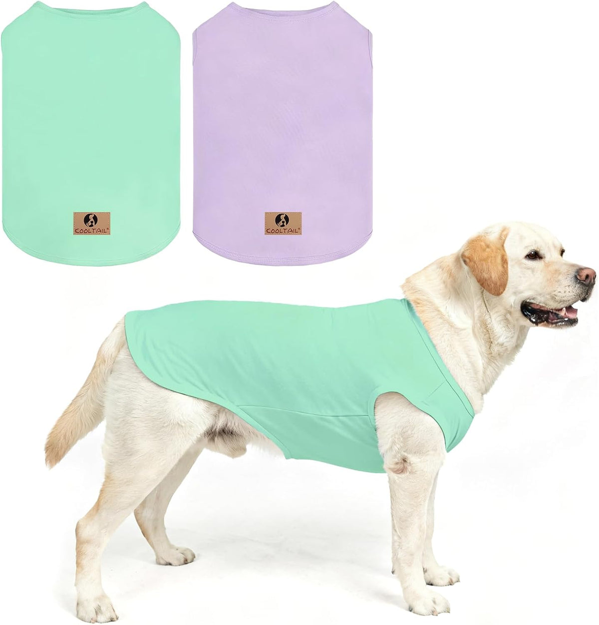 KOOLTAIL Boy Dog Clothes for Large Dogs, 2 Pack Cotton Summer Dog T Shirts UV & Insect Protection for Outdoor Camping, Anti-Hair Loss & Breathable Sleeveless Pet Vest Tank Tops Apparel,Black & Grey,XL - Image 12