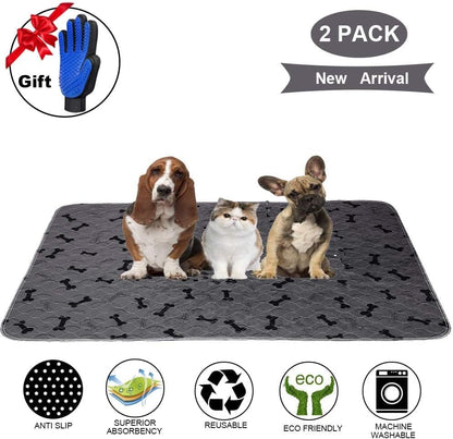 JdPet reusable puppy training pad on hardwood floor