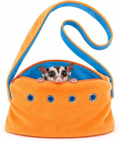 Meow&Woof Sugar Glider Bonding Pouch Small Pet Carrier Bag Sling with Strap Critter Cuddler for Gliders Ferret, Rat, Hedgehog, Hamster Outdoor-Blue - Image 11