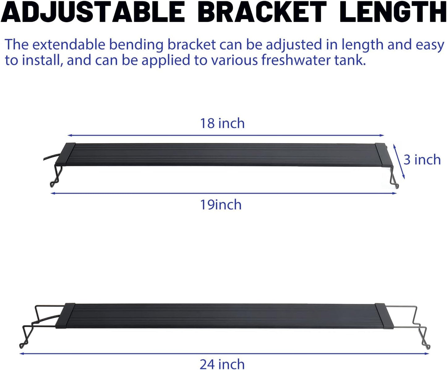 WaterRebirth 18-24 inch aquarium light package contents