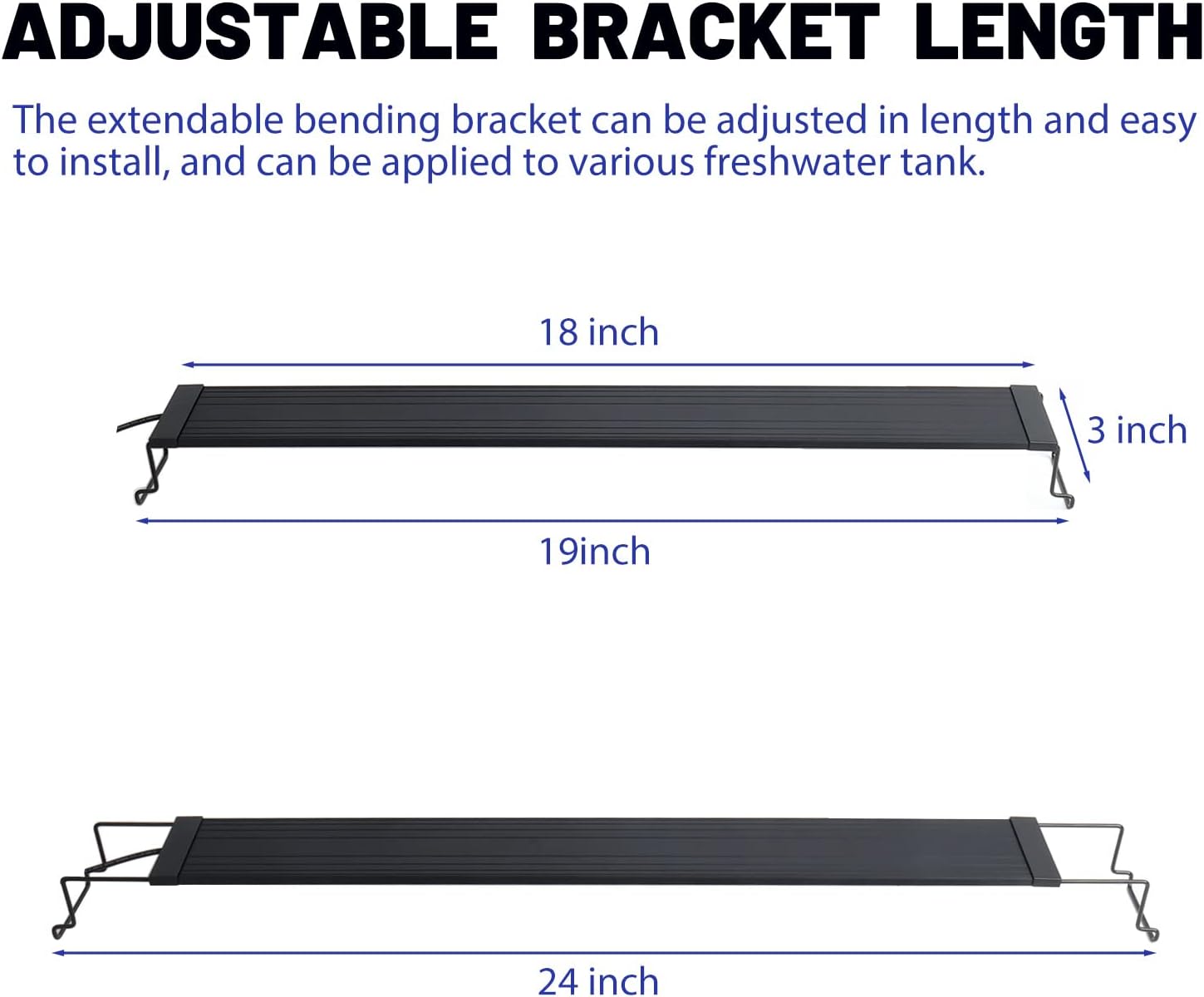 WaterRebirth 18-24 inch aquarium light package contents