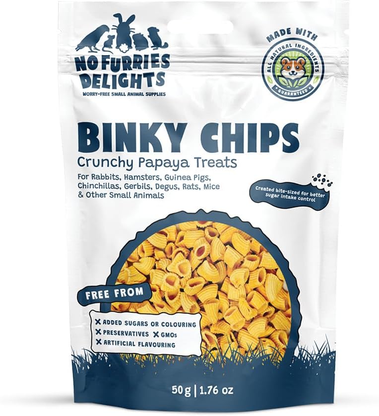 No Furries Delights limited ingredient dwarf hamster snacks back label with nutrition information