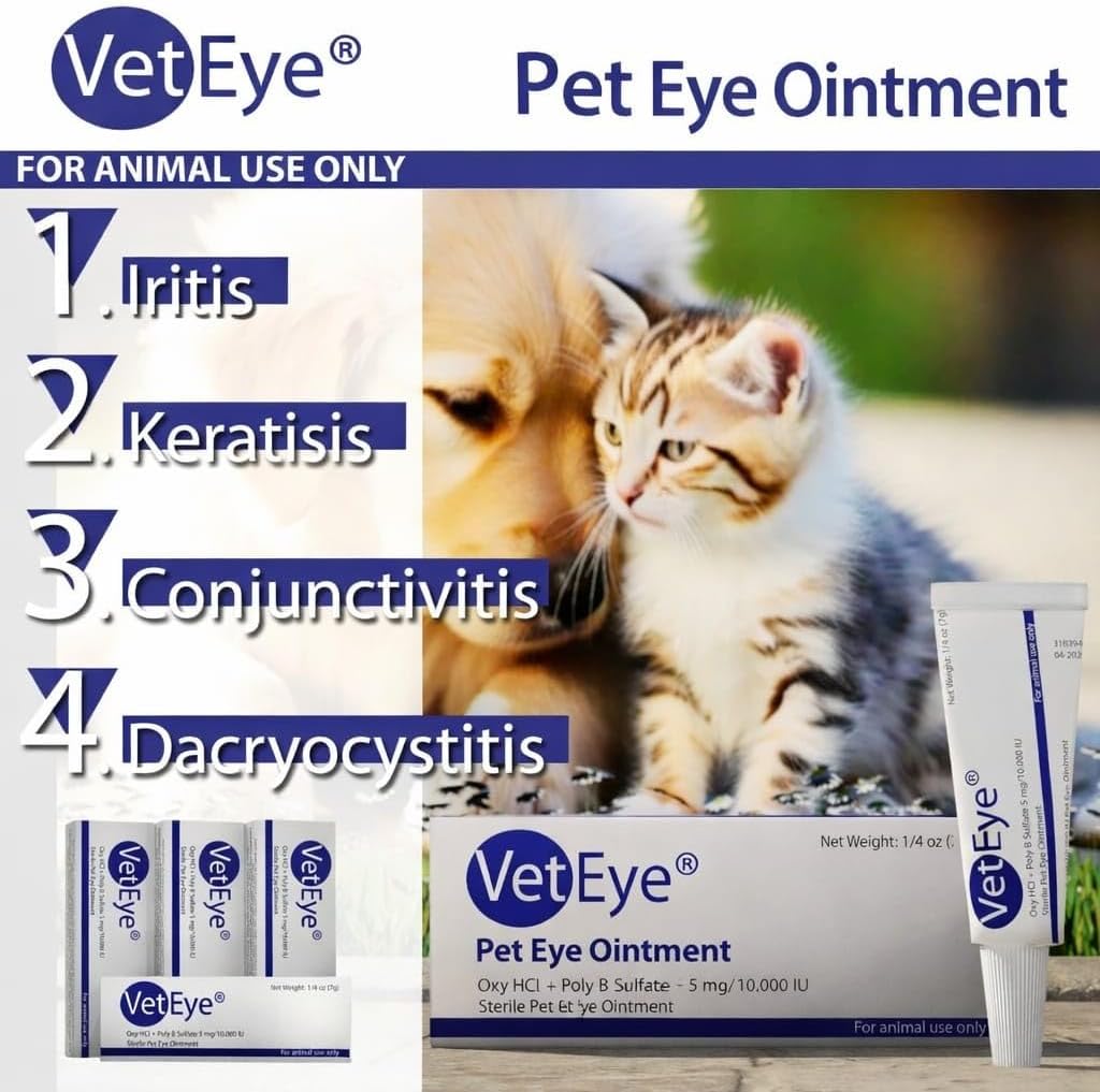VetEye Cream Health antibiotic eye treatment tube for dogs and cats