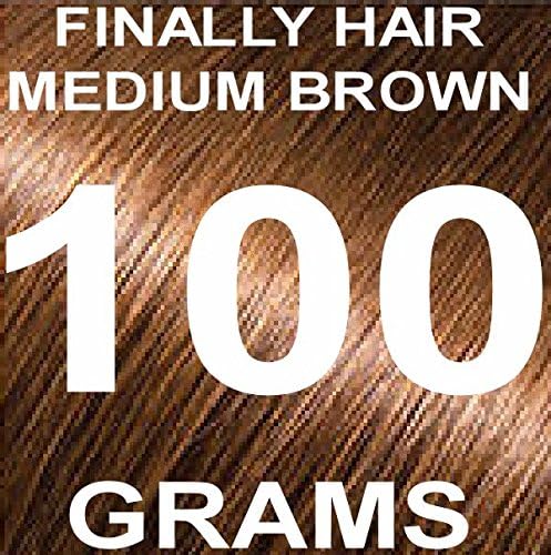 Finally Hair building fiber refill medium brown front view hair loss concealer