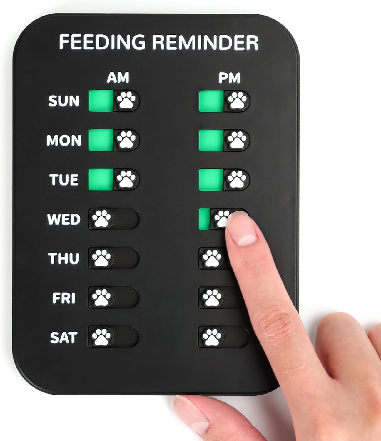 YAUYIK Dog Feeding Reminder, Magnetic OR Double Sided Adhesive Application, AM/PM Daily Chart Signs, Helps You Track Pets Feeding & Medication, Easy to Use on Fridge, Wall, Food Storage Bin (Silver) - Image 10