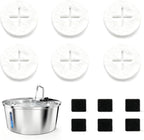 Dog Water Fountain Stainless Steel, 7L/1.8Gal Pet Fountain Water Bowl with Multi-Filtration & Deeper Drinking Aera, Large cat Water Fountain with Water Window & LED, Ultra-Quiet - Image 10