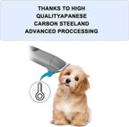 Audoc heat resistant low noise dog clipper blades comparison view