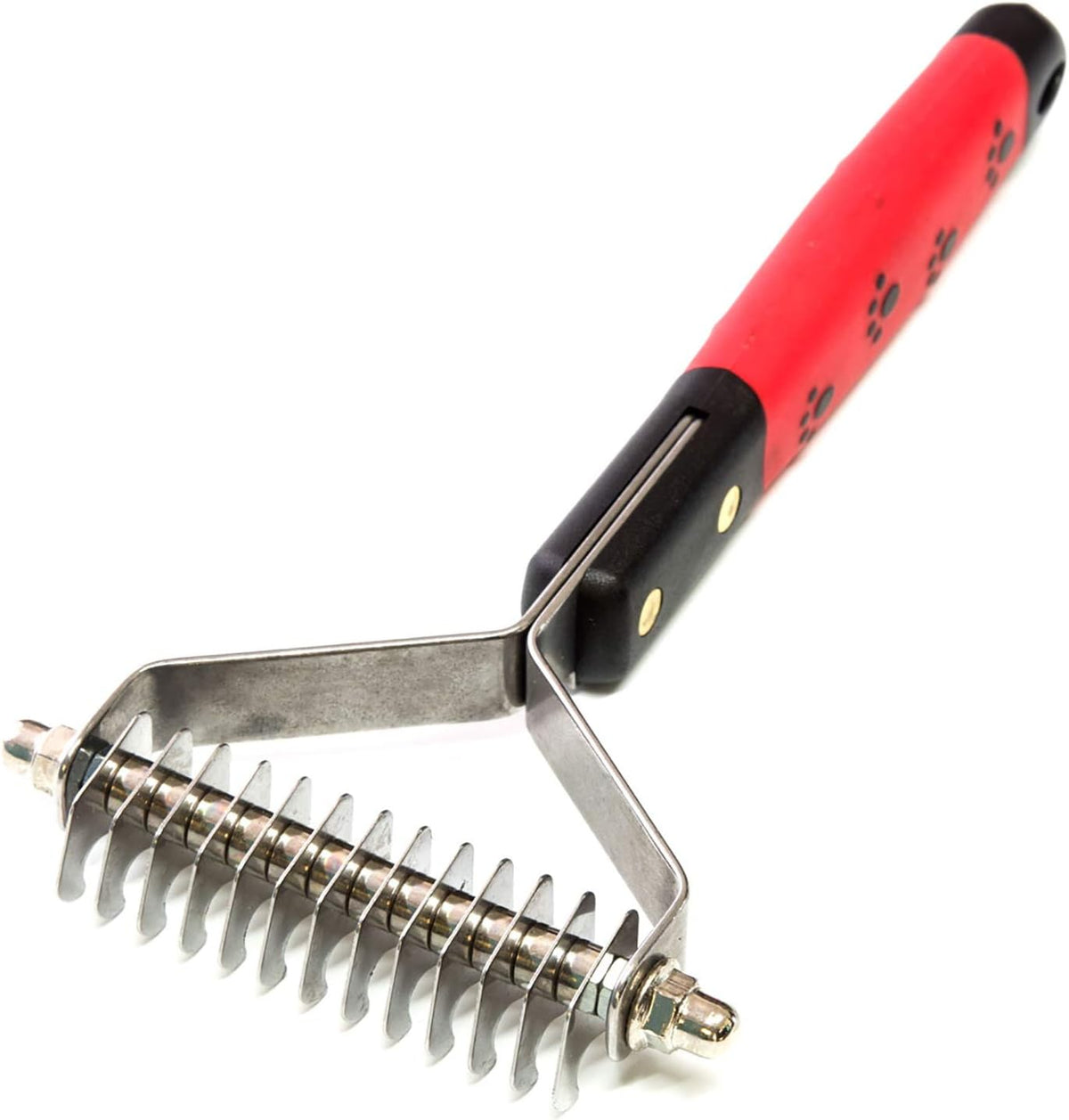 RYAN'S PET SUPPLIES Paw Brothers 20 Blade Medium Double WideDematting Undercoat Rake for Dogs and Cats, Professional Grade, Dog Shedding Brush, Stainless Steel Blades, Rounded Gentle Teeth - Image 10