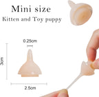 Close up of Doggiema mini pink nursing nipples for puppies and kittens