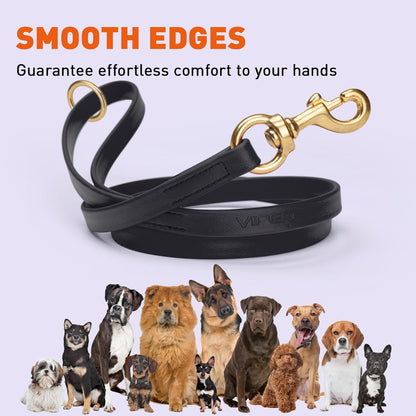 Black heavy duty tactical leash for medium and large working dogs