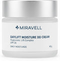 Miravell DayLift Moisture DD Cream front view in frosted glass jar packaging