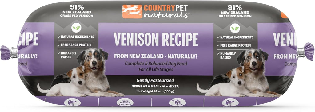 New Zealand Venison Frozen Fresh Dog Food, High-Protein 91% Grass-Fed Free-Range Meat, Gently Cooked, Grain-Free, Omega-3s, 8 Rolls (12 lb Case) - Image 9