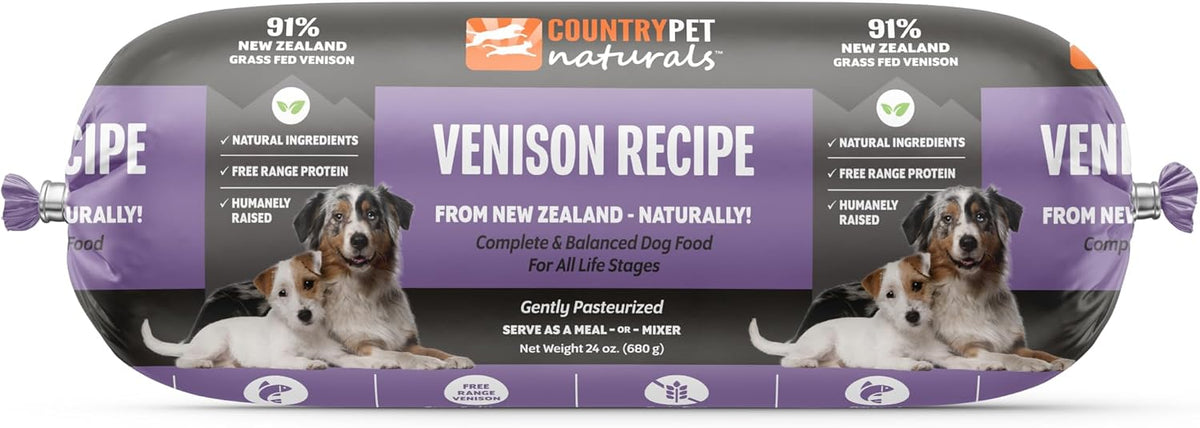 New Zealand Venison Frozen Fresh Dog Food, High-Protein 91% Grass-Fed Free-Range Meat, Gently Cooked, Grain-Free, Omega-3s, 8 Rolls (12 lb Case) - Image 9