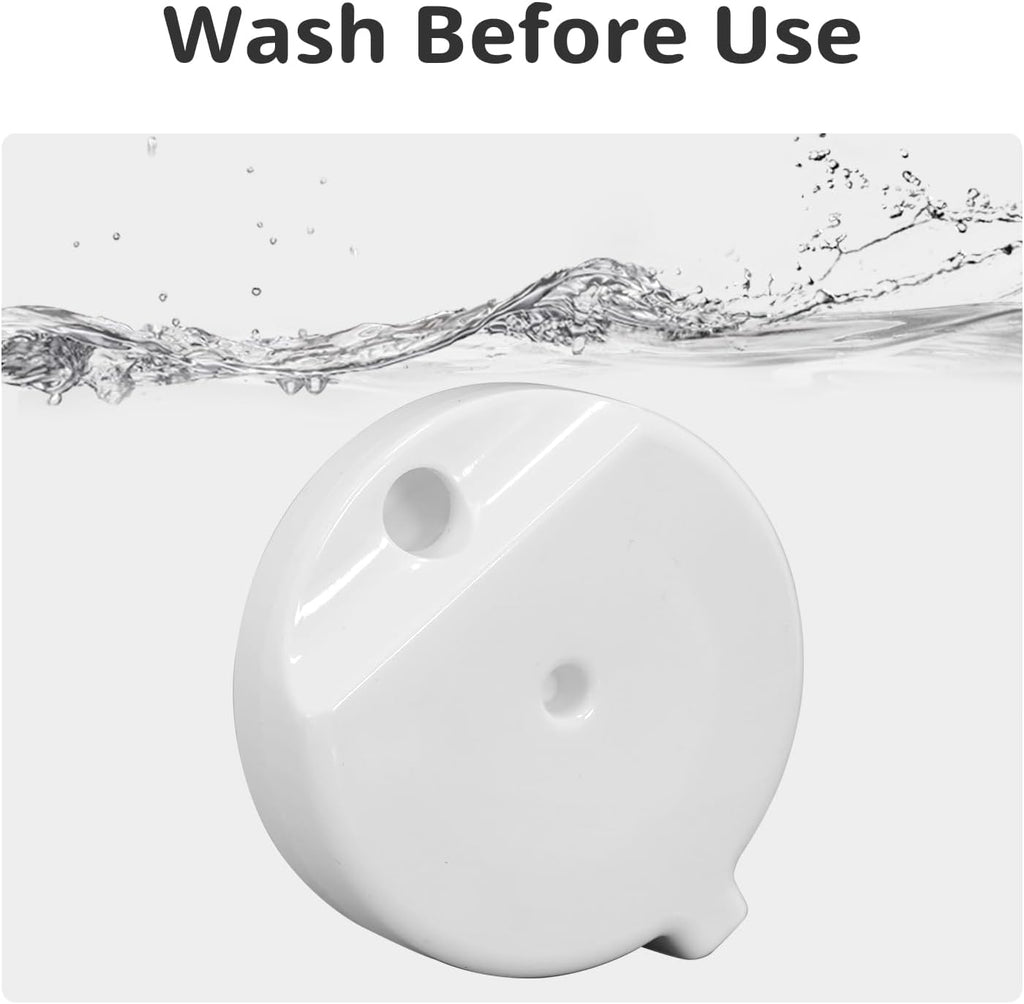 Included specialized cleaning brush being used to maintain a pet water dispenser pump housing