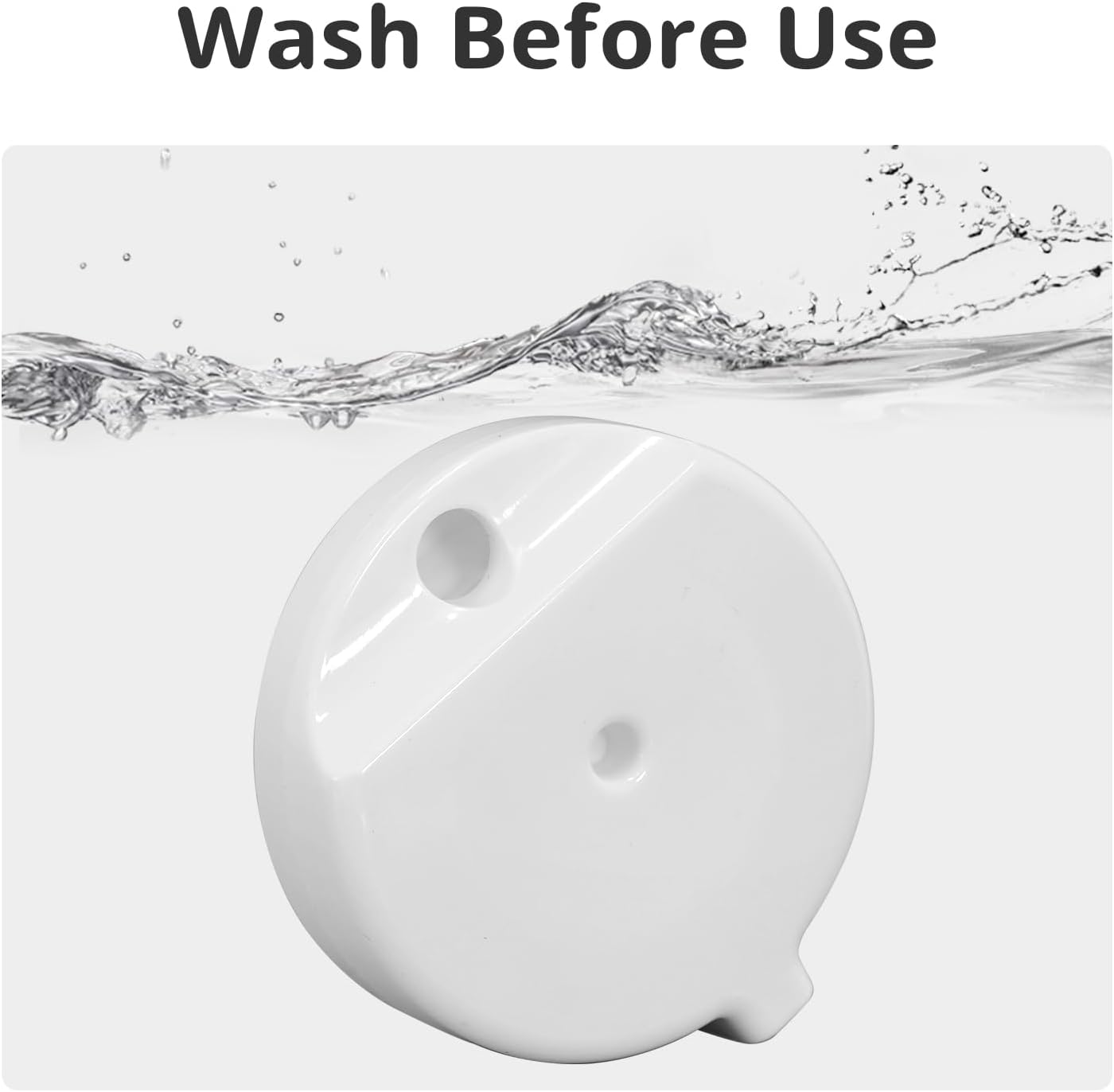 Included specialized cleaning brush being used to maintain a pet water dispenser pump housing
