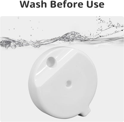 Included specialized cleaning brush being used to maintain a pet water dispenser pump housing