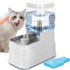 2.2 Gallon Pet Automatic Dog Water Dispenser Cat Gravity Waterer Feeder with Stainless Steel Bowl 8L Large Capacity Puppy Feeding Raised Bowls with Filter,Ice Pack - Image 13