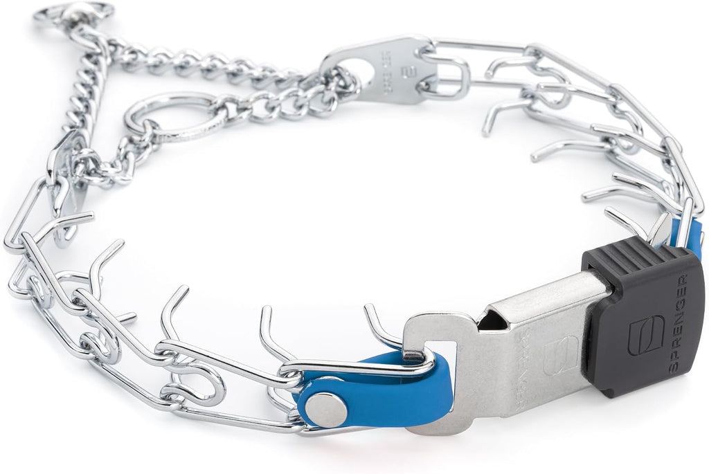 Herm Sprenger Prong Collar with Quick Release Cliclock Buckle & Biothane Insert & Swivel Ring | Chrome Plated Steel No Pull Dog Training Collar Made in Germany, Black 16in x 2.25mm Necks up to 13-14in - Image 12