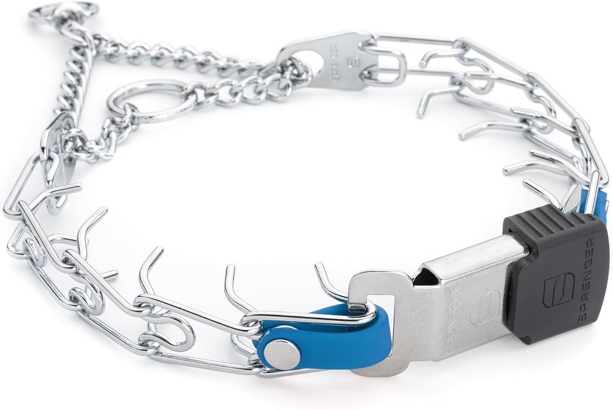 Herm Sprenger Prong Collar with Quick Release Cliclock Buckle & Biothane Insert & Swivel Ring | Chrome Plated Steel No Pull Dog Training Collar Made in Germany, Black 16in x 2.25mm Necks up to 13-14in - Image 12