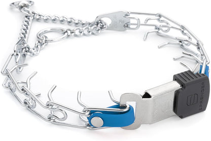 Herm Sprenger Prong Collar with Quick Release Cliclock Buckle & Biothane Insert & Swivel Ring | Chrome Plated Steel No Pull Dog Training Collar Made in Germany, Black 16in x 2.25mm Necks up to 13-14in - Image 12