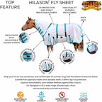 Hilason 75 inches breathable mesh fly rug for summer