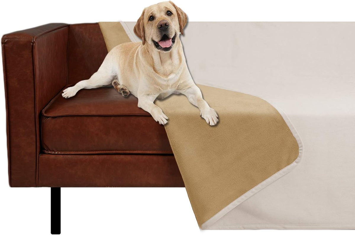 Ameritex Pet Bed Blanket Reversible 100% Waterproof Velvet Super Soft for Sofa and Bed (40x60 Inches, Light Grey+Grey) - Image 9