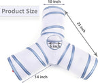 Folded flat collapsible three way kitten play tunnel structure