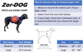 Zor-DOG dog hiking pack showing side pockets and reflective trim straps