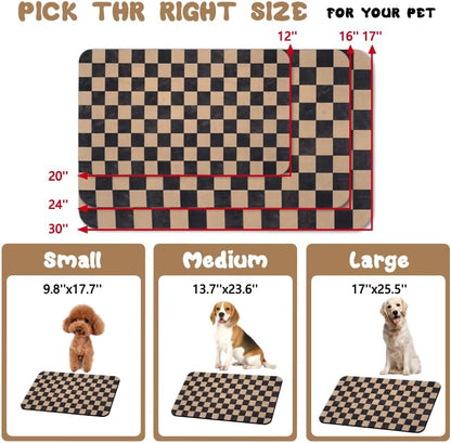 Zoeeya plaid pet placemat in a tight corner feeding space