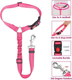 Reflective stitching detail on Lukovee dog seat belt strap