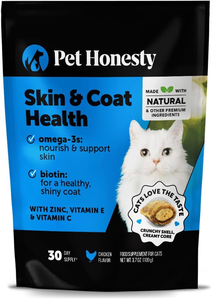 Cat Skin & Coat Supplement Crunchy Creamy Chews - Salmon Oil for Cats Omega 3 Itchy Dry Skin Relief - Feline Shedding Control - Biotin Vitamins for Indoor Cats Shiny Soft Coat (90-Day Supply) - Image 11