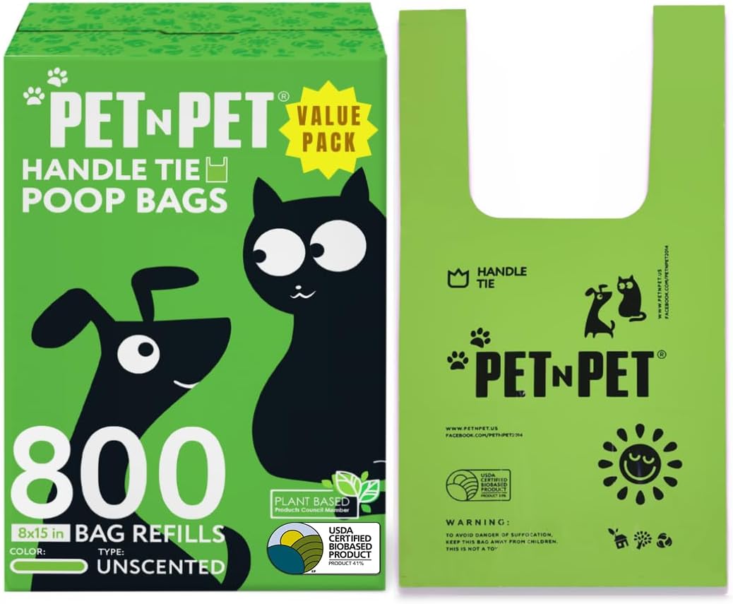 Eco friendly plant based materials dog poop bag comparison view