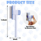 Jptecy blue pet brush showing stainless steel bristles