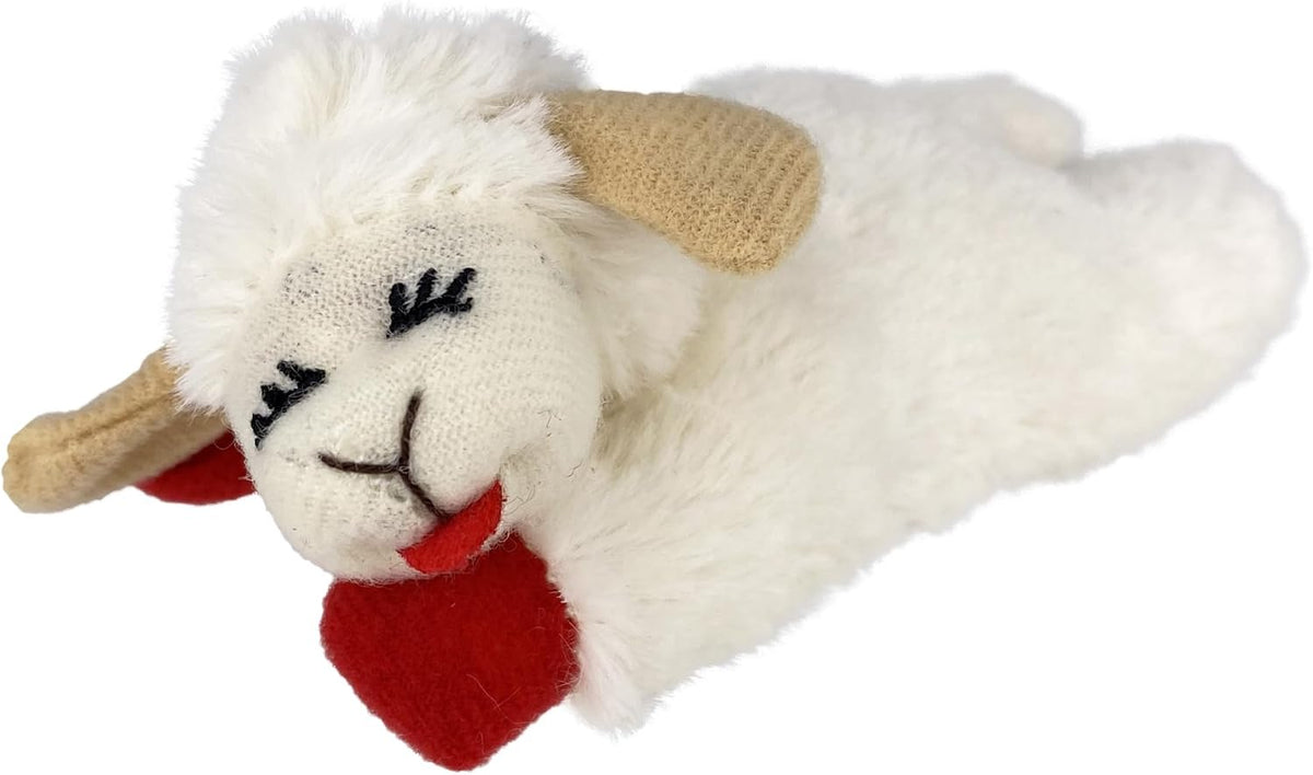 Multipet Lamb Chop Dog Plush Toy - Squeaky Toy for Small & Medium Dogs - Extra Soft Plush - Stuffed Animal for Cuddling & Playing (10", Cream, 5 Squeakers) - Image 13